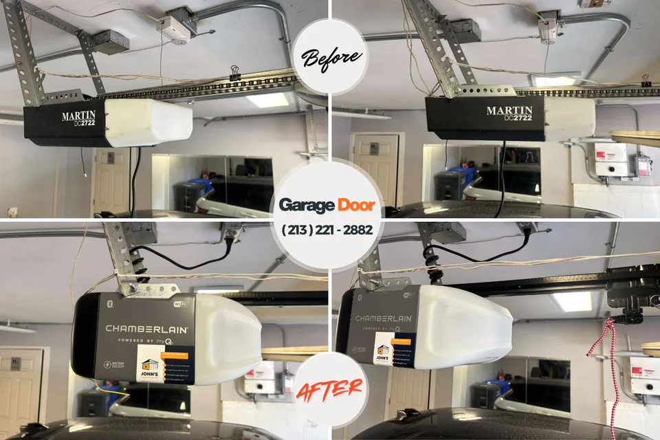 Before and after: garage door repair French Lick, IN